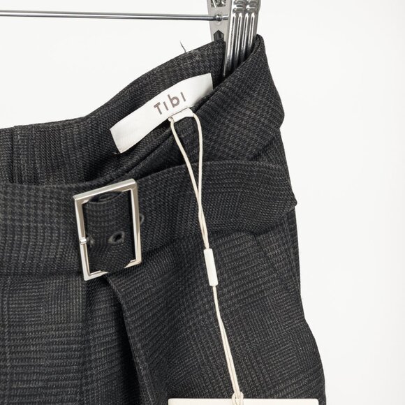 Tibi Adler Grey Multi Glenplaid Wrap Pant - Picture 8 of 10